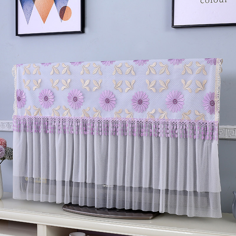 Hanging 55-inch TV cover dust cover cover high-grade desktop 75-inch boot without lace TV dust cover new