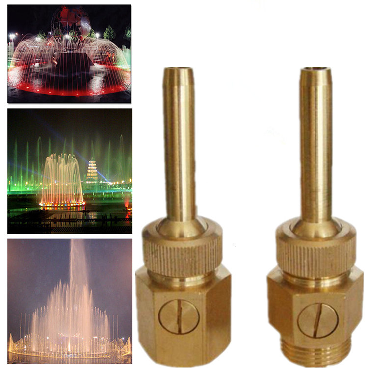 Copper 4 6 points 1 inch with valve straight shooting nozzle high pressure water gun head watering Car washes irrigation universal DC water view spray head