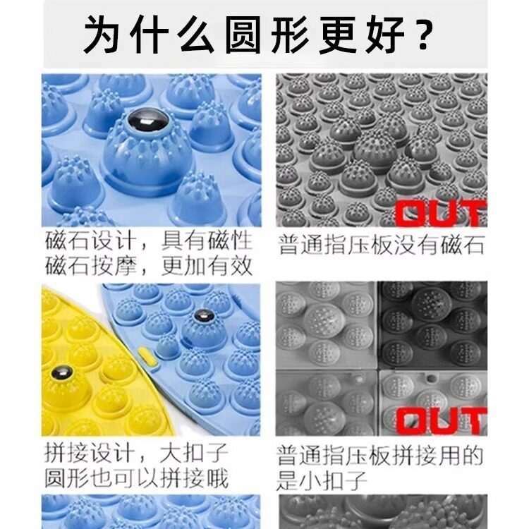 超硬圆形指压板足底按摩垫,居家养生新神器,让你在家也能享受专业按摩!-健身踏板-淘宝好物网