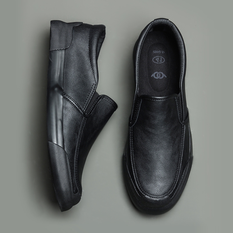 Casual Leather Shoes 2021 New Spring Inglén 100 Hitch Shoes Men's Shoes A Foot Pedal Sloth Shoes Big Size Trend Board Shoes