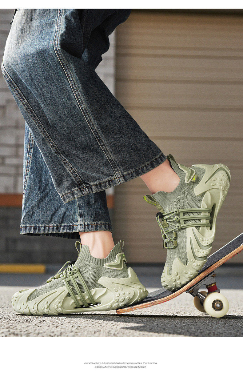 Men's Breathable Mesh Dad Sneakers Height Increasing Running Shoes_voghion.com