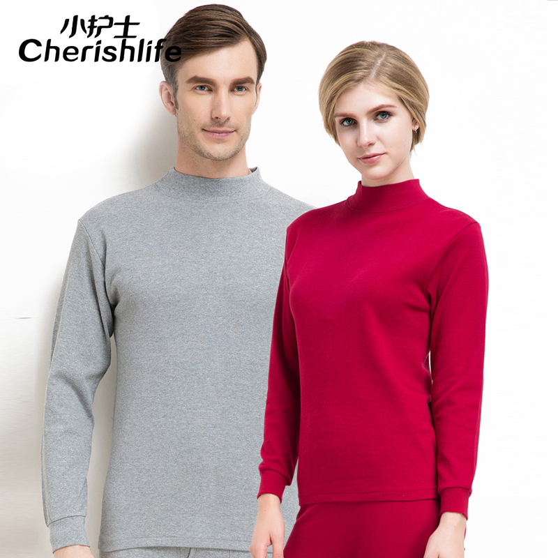 Small nurse warm underwear autumn pants suit men and women cotton sweaters semi-high-collar thin middle-aged and old winter