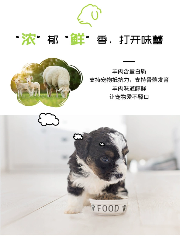 Mật ong VIP / Teddy dog ​​thức ăn cho chó không có hạt đông khô làm đẹp tóc cá hồi táo cừu thúc đẩy tiêu hóa 1,5kg - Chó Staples