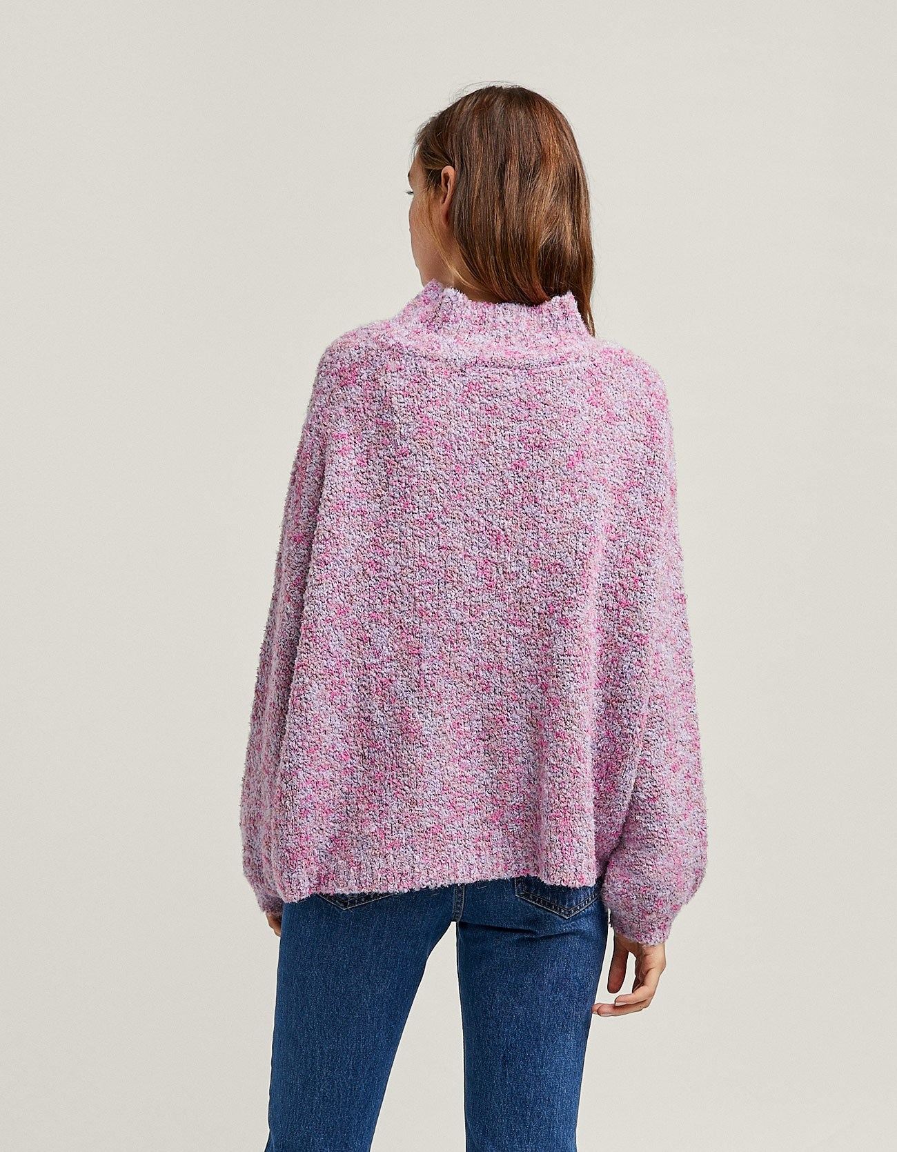 Giảm giá thu đông Stradivarius áo len cổ cao tay dài áo len áo thun 05059777601 áo khoác cardigan nữ