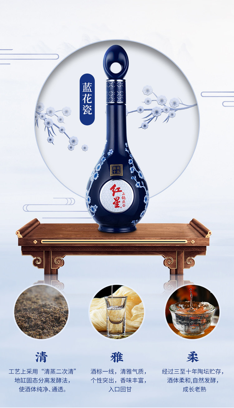 安享好物 安享A级白酒-红星蓝花 十五二锅头