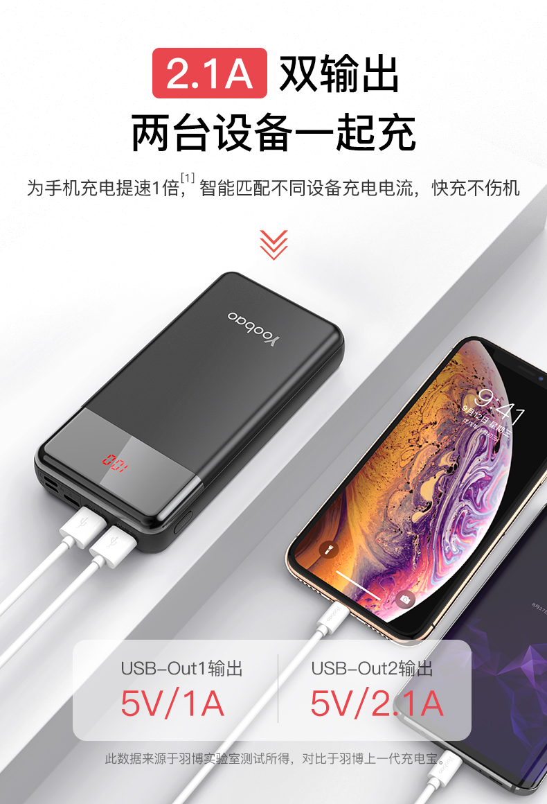 Yu Bo Bảo phí sạc Po 20000m số lượng đáng kể 20.000 mA của Apple vivo khối kê OPPO Huawei chính hãng phổ biến điện thoại di động điện ba-input - Ngân hàng điện thoại di động sạc dự phòng topk