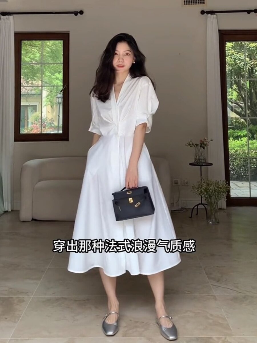 null LILY MOST白色衬衫通勤连衣裙气质名媛茶歇法式初恋收腰长裙子女 2433.00 预算真能吃吗？_童装lolita洛丽塔_淘宝游戏网