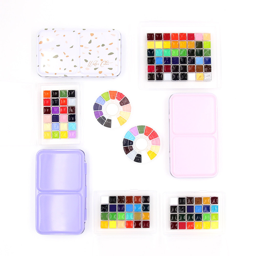 Japan's Holbein 12 colors 24 colors 48 colors Youfengzi Qishen hand-painted portable solid watercolor paint packaging