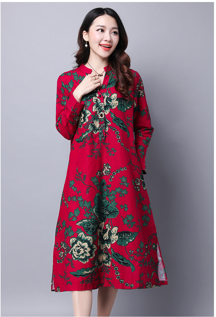 Robe femme LANG LANG VêTEMENTS en Coton et lin - Ref 3327931 Image 25