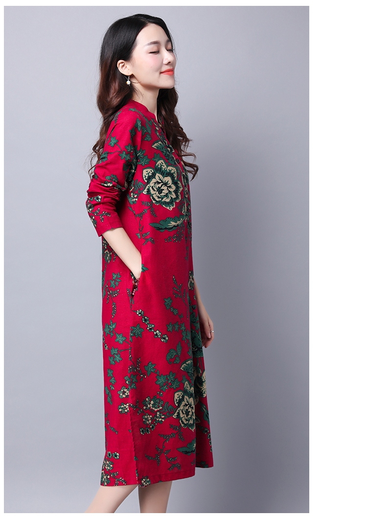 Robe femme LANG LANG VêTEMENTS en Coton et lin - Ref 3327931 Image 22