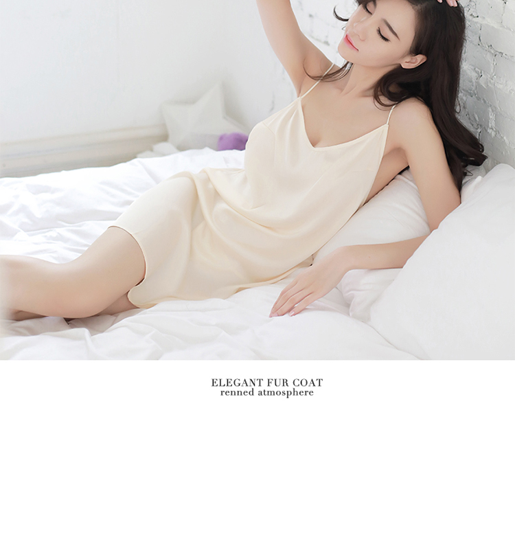 Tò mò mật ong đồ ngủ nữ mùa hè váy ngủ đồ lót tình dục nữ không tay eo lớn váy hở lưng váy ngủ đẹp