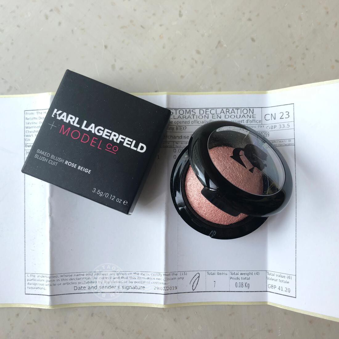 Beauty version Karl Lagerfeld Carl Old Buddha mineral baking blush 3 5g rose beige 3 5g