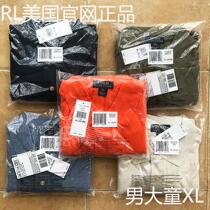 RL Ralph LAUREN mens polo shirt short sleeve T-shirt pony mark gray orange blue and yellow spot