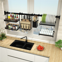 Non-perforated stainless steel kitchen window shelf Window wall-mounted windowsill dish rack Drain bowl rack storage