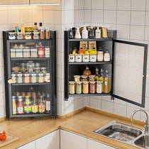 Kitchen wall corner triangle with cabinet door wall without punching frame conditioner receives corner cabinet