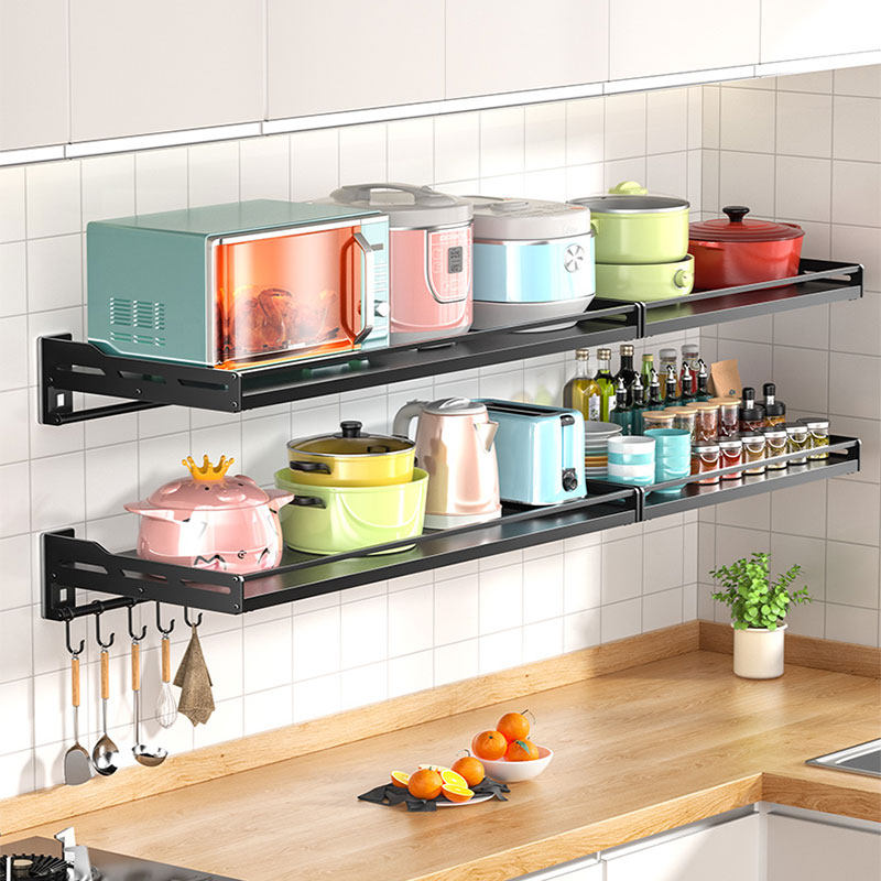 Stainless steel microwave rack sub-shelf kitchen to hold wall-free punch oven electric cooker bracket