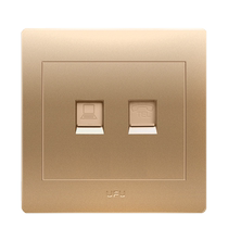 UFU with Fu Electrician Switch Socket Computer Telephone Socket 86 Type Concealed network socket plus Phone