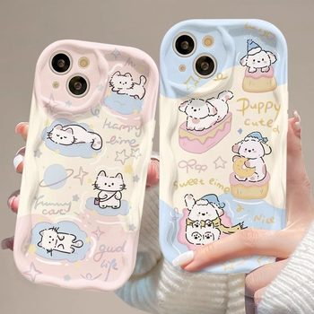 Cute Puppy Phone Case Suitable for Apple 17 Pro Max, 15 Plus, Women, iPhone 15 Pro /13 Cream Pattern, 11/12 Mini, Anti-Drop, Xs/Xr Cartoon, 8/7 Plus Transparent, Se2 Protection