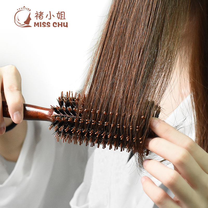 Comb curly hair comb female household with bristle wooden comb rolling comb female inner buckle bangs fluffy straight hair salon styling male