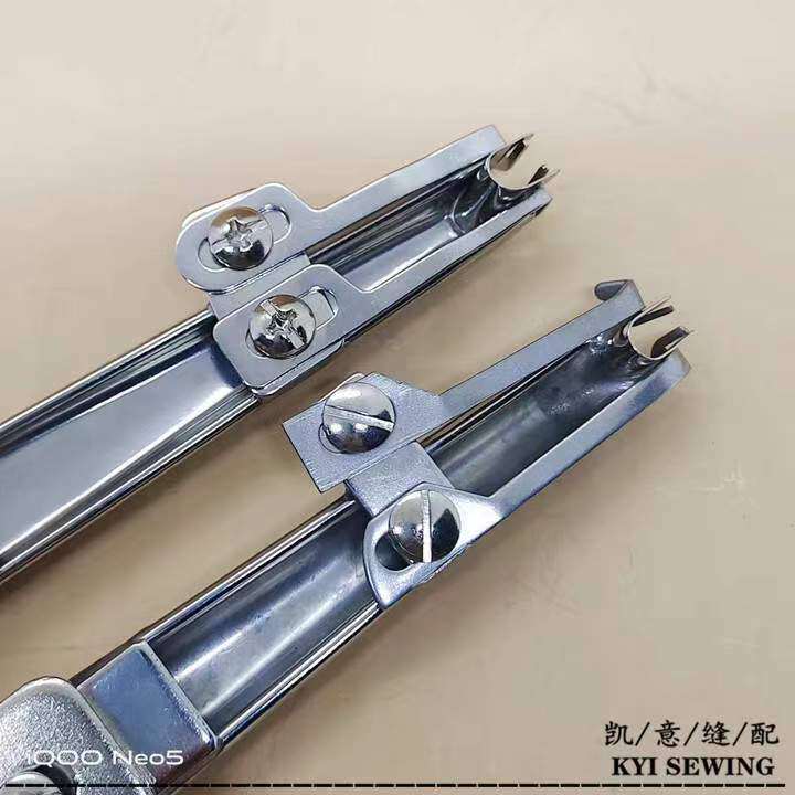 Three-needle five-thread stretch sewing machine 冚 knitting thin material, folded and pulled cylinder, vertical cylinder, flat plate, rough edge spicy strips pic 5