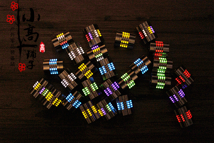 Small high work titanium alloy EDC umbrella rope pendant tritium Luminous Tail Rope Knife Pendant Necklace Pendant necklace