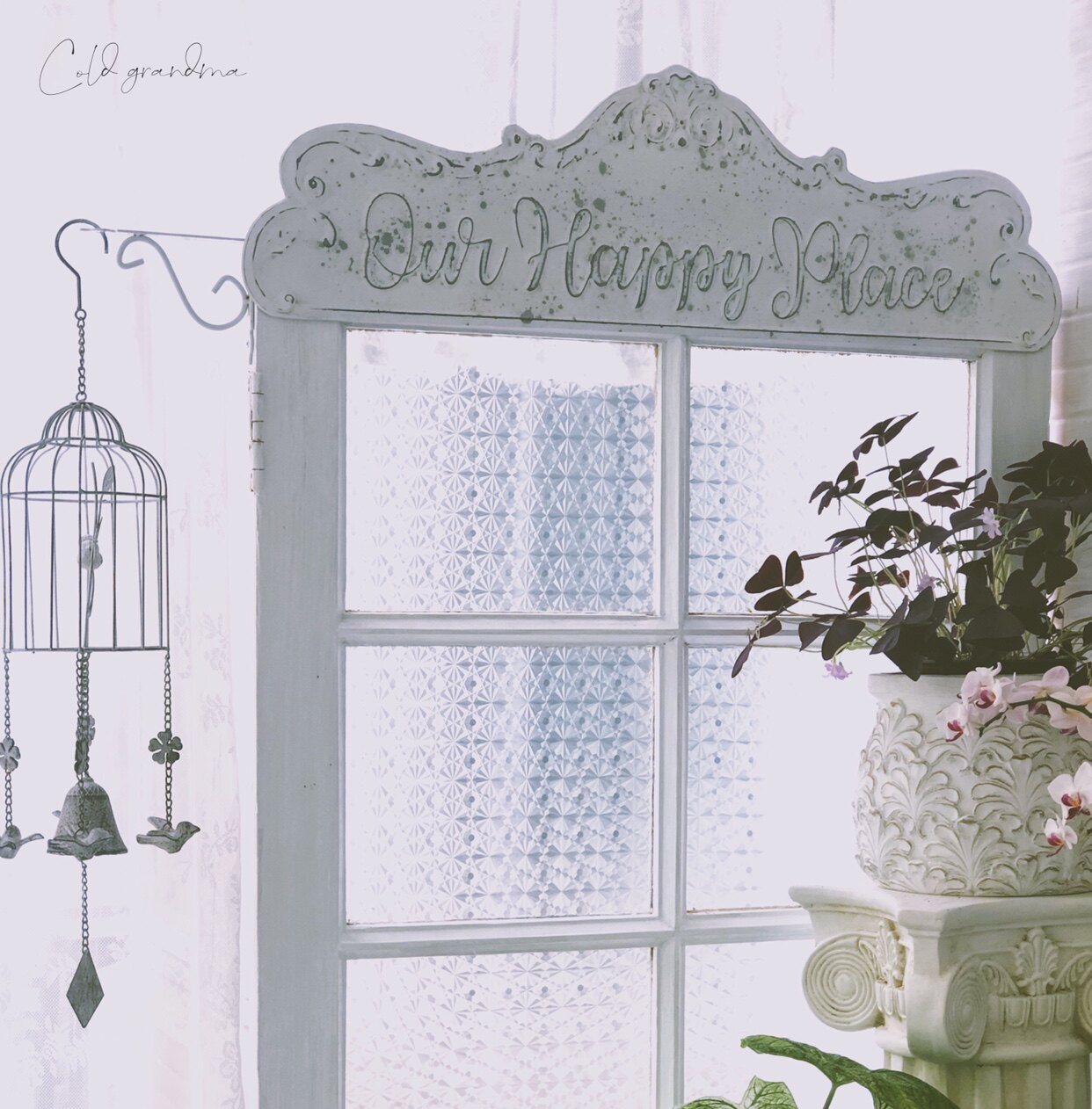 Iron Listed decoration our Happy Place Garden Grocery Interior Wall Decoration Home Creative Accessories