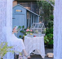 Glass Flower Room retro old wrought iron garden garden groceries groceries props Flower home accessories display decoration