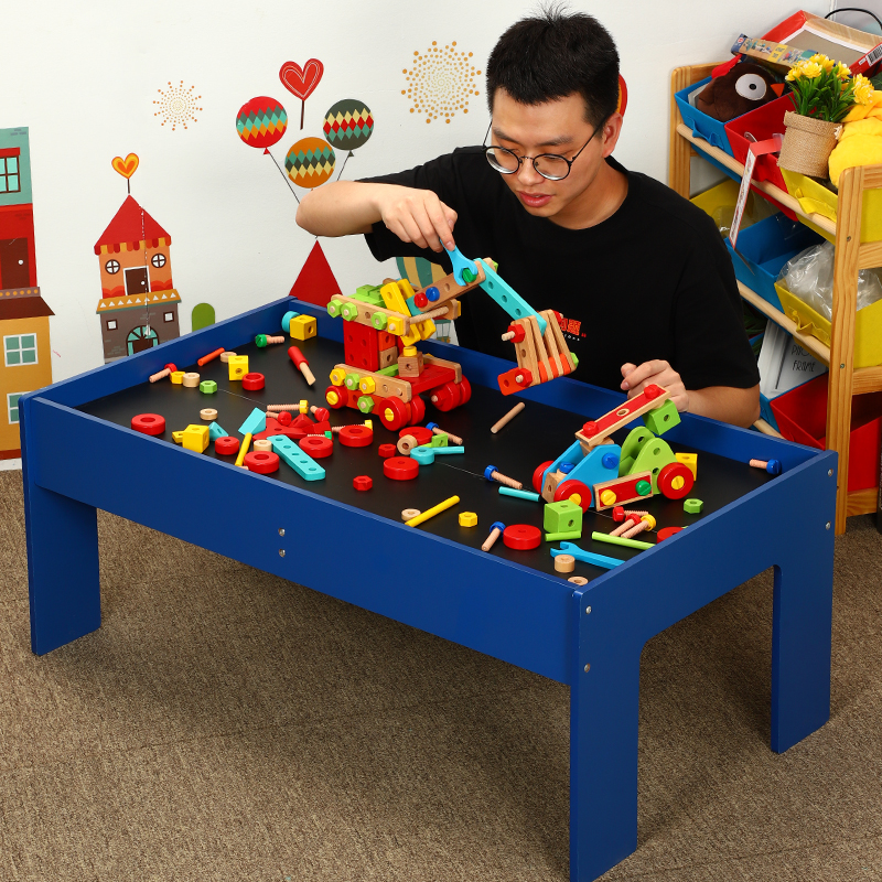 Children building blocks hands-on multifunction disassembly combined toy nuts assembly tool table game table puzzle force 2 years old