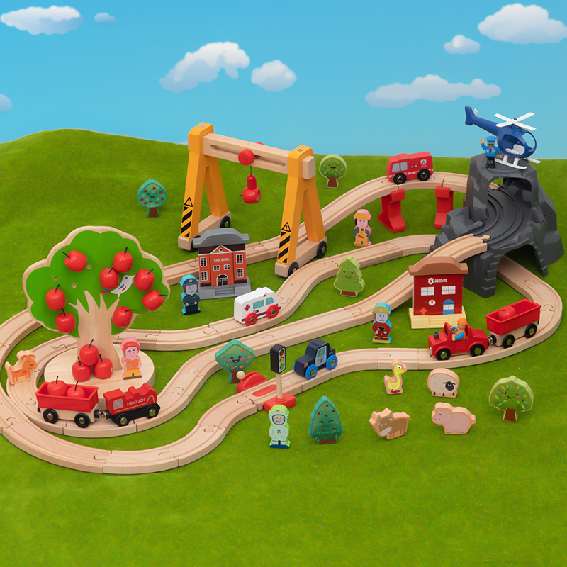 BRIO Children's wooden electric small train track suit Magnetic Puzzle Building Block Assembly Toy Boy-Taobao