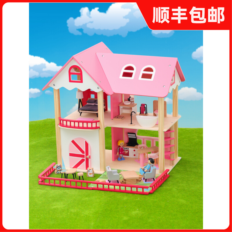 Simulation Furniture Children Diy Princess House Va Va Cottage Assembly Small House Model Villa Christmas Gifts Girls 