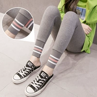 Quần legging cho bà bầu mùa xuân mới Slim Slim Quần bà bầu Eo cao Quần dạ dày có thể điều chỉnh Spring Fit Slim Quần - Phụ nữ mang thai quần / quần bụng