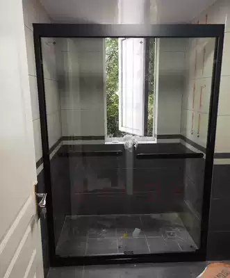 Imeite stainless steel shower room partition bathroom wet and dry sliding door embedded Crane never droop silent wheel