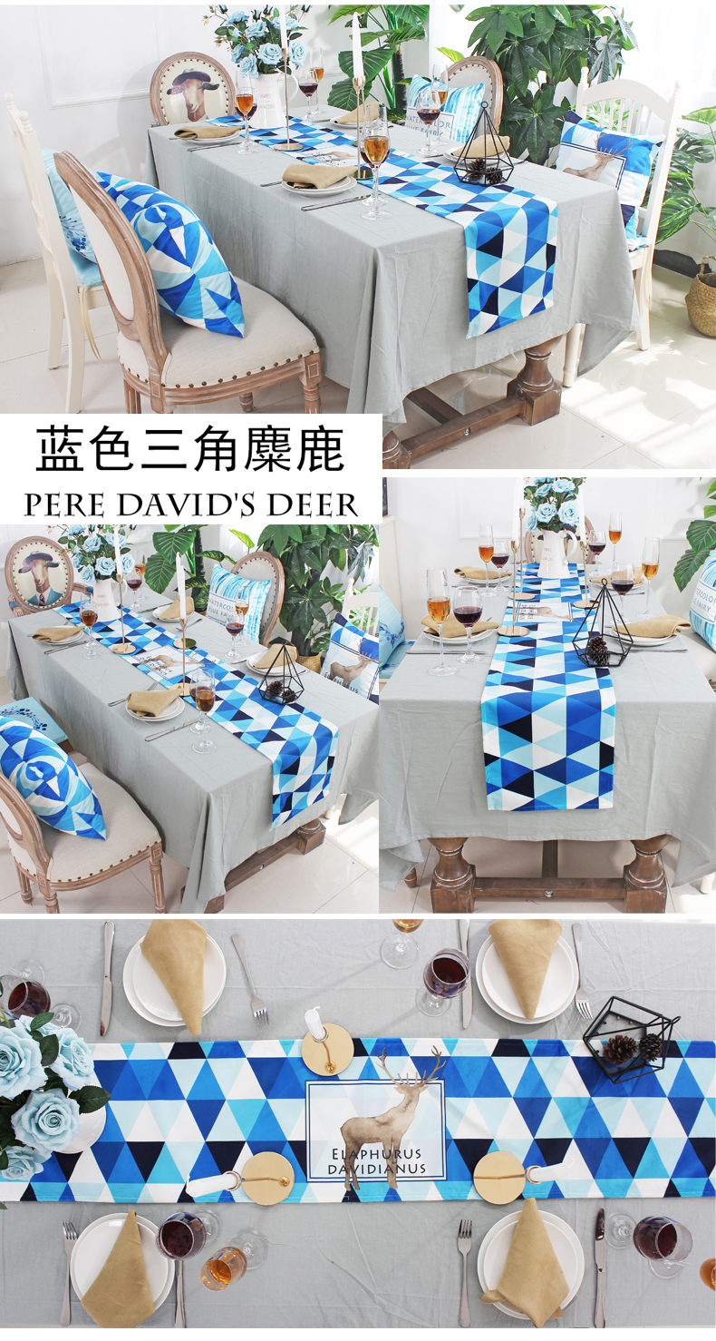 Yu Luo Bắc Âu bảng cờ in cờ giường đơn giản hiện đại bàn bunting giường đuôi khăn châu Âu tươi khăn trải bàn dài - Khăn trải bàn khăn trải bàn trang trí
