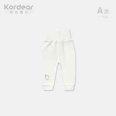Baby cotton high waist pants can be opened for infants and young children belly spring and autumn out trousers newborn spring and autumn clothes