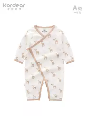Newborn baby jumpsuit cotton spring and autumn thin ha clothes newborn pajamas air conditioning clothes baby climbing clothes and monk clothes