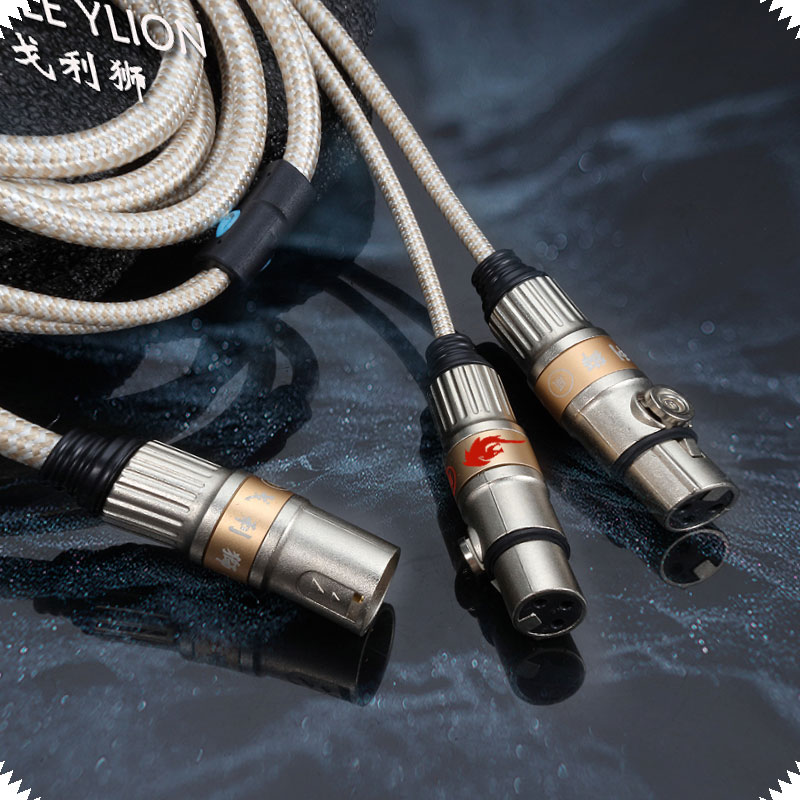 Golly Lion Kanon Rotating Dual Cannon Mother Line Kannon Line Connector Connector Microphone Balance Line