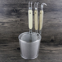 Stainless steel Leaky Spoon filter Hemp Hot and leaking spoon Scoop Spoon Large Leaking Spoon Ladle of Fence Cooking with Leaking Net Hot vegetable Basket Powder Hedge