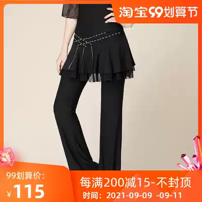 New Latin dance pants national standard friendship modern square dance clothing culottes practice practice practice trousers