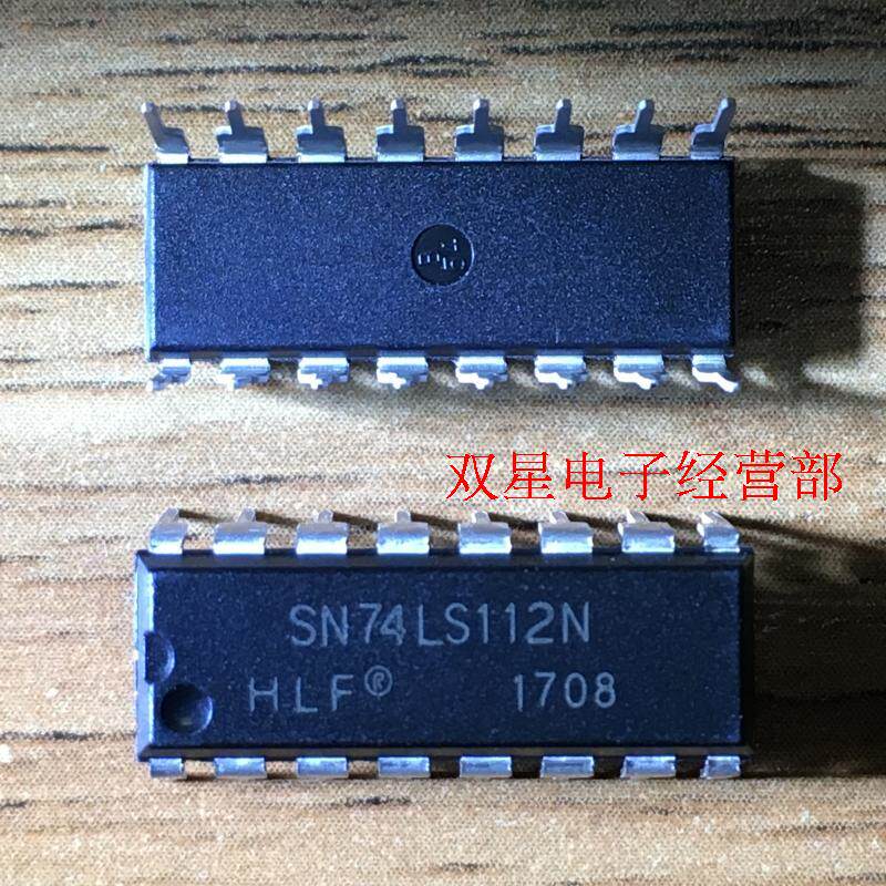 Brand new original fit SN74LS112AN DIP16 straight plug 16 foot flip-floger integrated circuit chip module