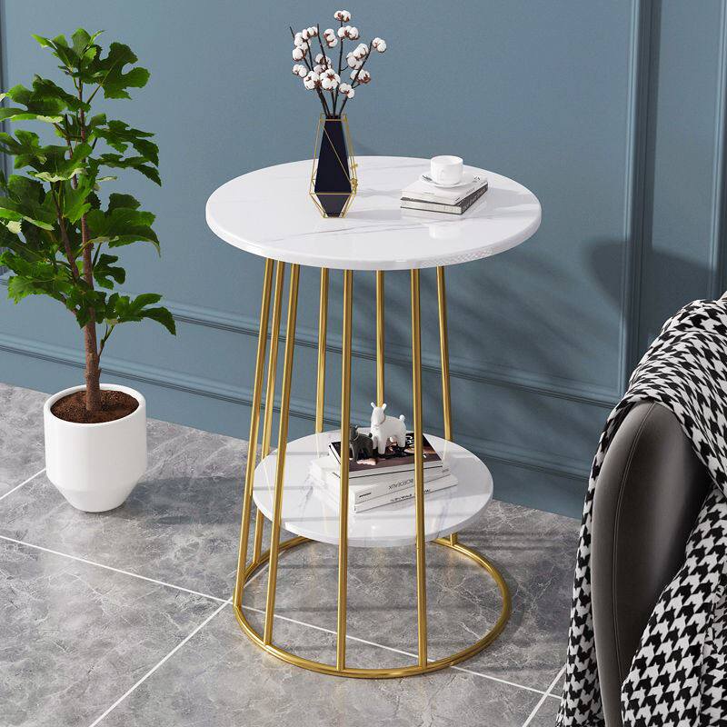 Nordic slate bedside table simple modern iron bedside table small light luxury net red free installation simple style creative