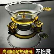 Glass tea leak tea filter transparent heat-resistant tea filter filter tea slag tea puncher kung fu tea tea filter