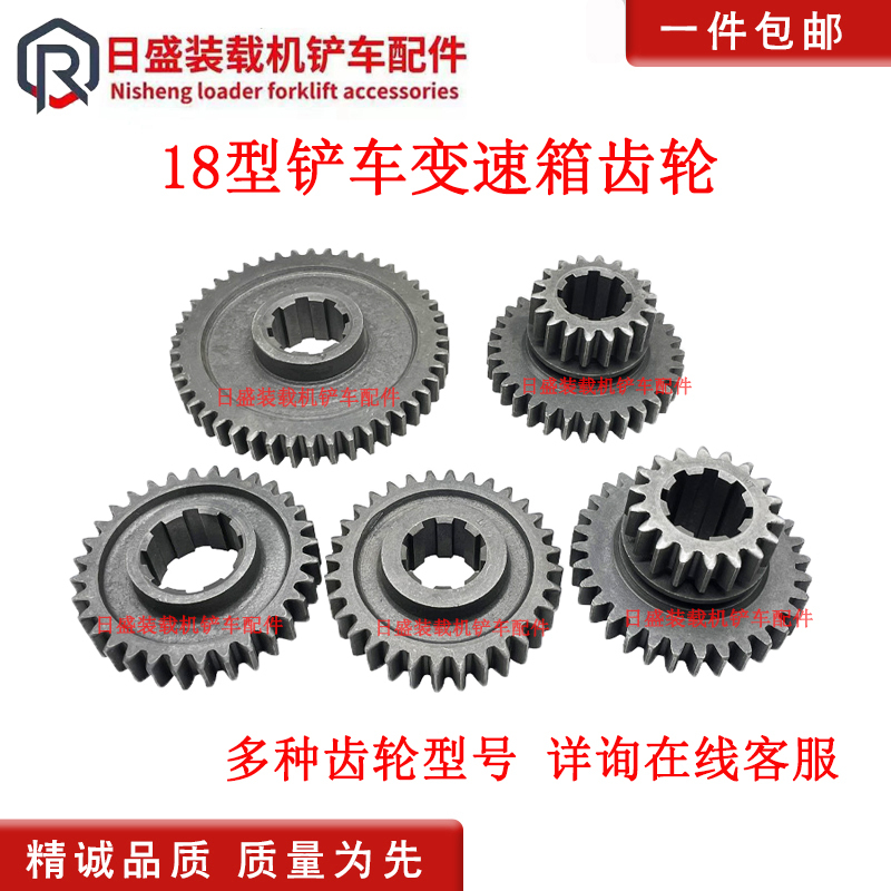 Complete Collection of Small Loader Forklift Gearbox Gears, 18 High/Low Gear Gearbox Gears, 8 Key 4248 Hole Fork Teeth