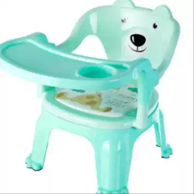Children's dining chair with dining plate Baby dining table Baby chair Dining table backrest Screaming chair Learning to sit plastic small stool