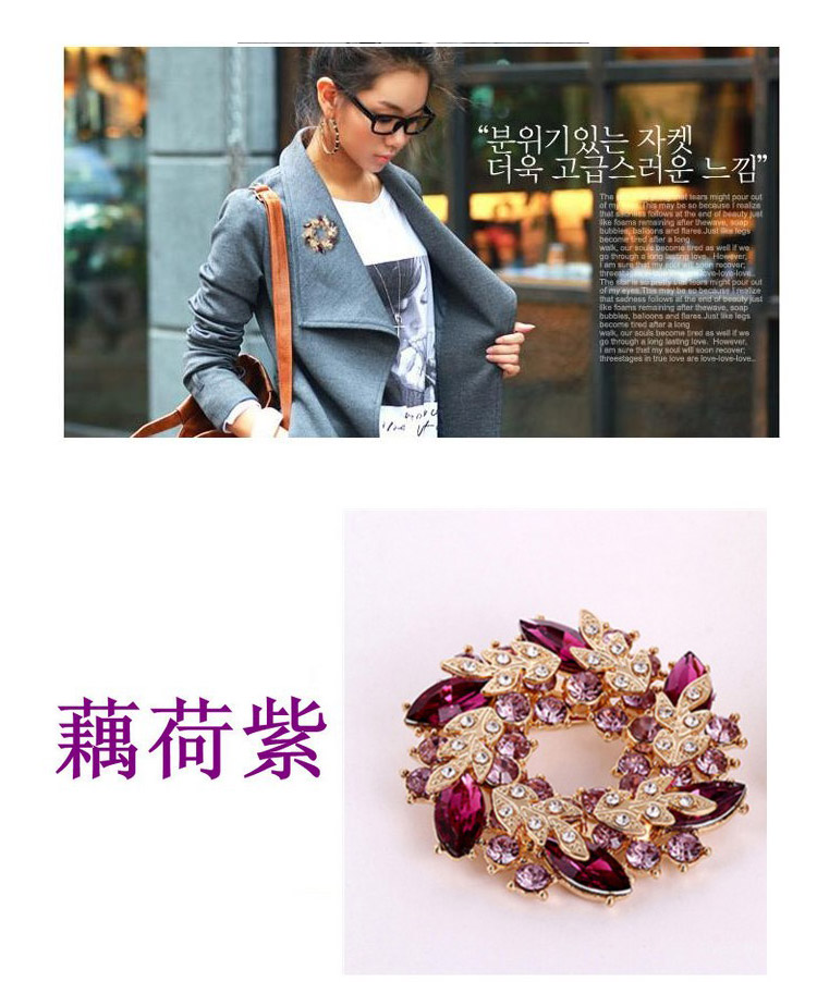 2018 mới Hàn Quốc thời trang nhân tạo pha lê Bauhinia vòng hoa trâm cài trâm lớn pin phụ nữ phù hợp với áo khoác huy hiệu cài áo sơ mi