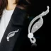 Mùi hương trâm cài đơn giản pin Nữ Hàn Quốc tối giản chứa đầy kim cương phù hợp với áo khoác trang trí phương tây ghim cài áo ngọc trai Trâm cài
