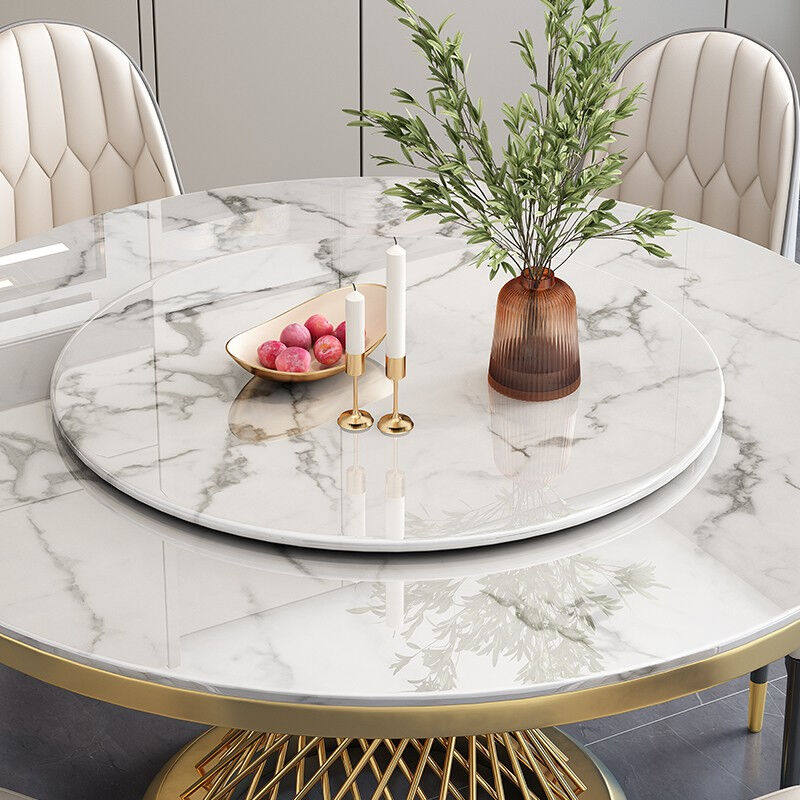 Bright Artisan Dining Table Modern Minimalist Marble Dining Table Round Table With Turntable Ideostyle Rock Plate Dining Table And Chairs Combined Small House