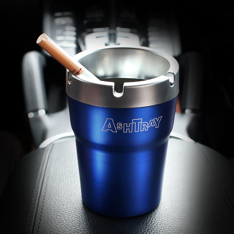 Car ashtray stainless steel multi-function air outlet creative car with aluminum alloy high temperature resistant car ashtray