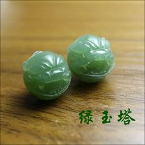 Russian Hetian Jade Jasper 14 5mm beast head beads with beads scattered beads