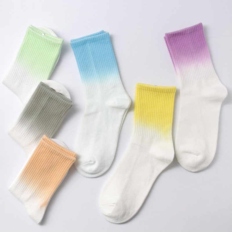 Summer Trendy Unisex Mid-Calf Socks, Pure Cotton Tie-Dye, Thin Spring/Summer Style, ins Trendy Korean Street Sports Socks, Low-Cut Summer Trendy Unisex Mid-Calf Socks, Pure Cotton Tie-Dye, Thin Spring/Summer Style, ins Trendy Korean Street Sports Socks, Low-Cut