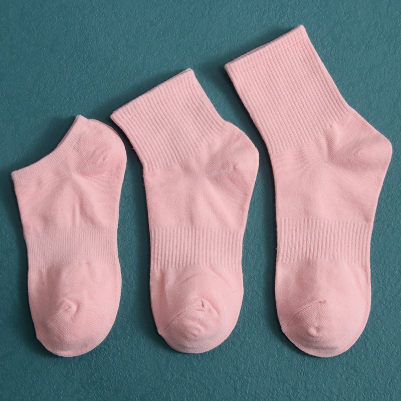 Pink Socks for Women, Mid-Calf, Pure Cotton, Thin Summer Style, Low-Cut Sports Ankle Socks, Shallow Boat Socks, Trendy and Versatile for Spring and Autumn Pink Socks for Women, Mid-Calf, Pure Cotton, Thin Summer Style, Low-Cut Sports Ankle Socks, Shallow Boat Socks, Trendy and Versatile for Spring and Autumn